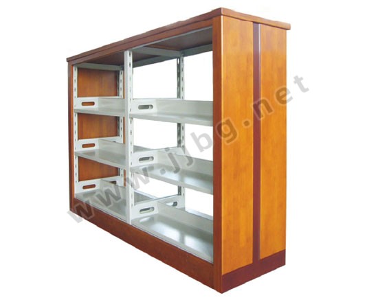 點(diǎn)擊查看商品:高檔三層雙面雙柱鋼木書架